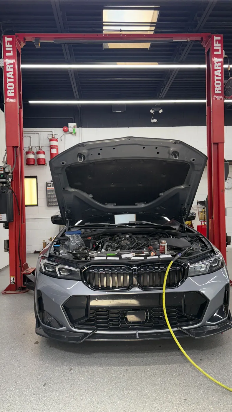 Diagnostic work underway in the C-Auto service bay