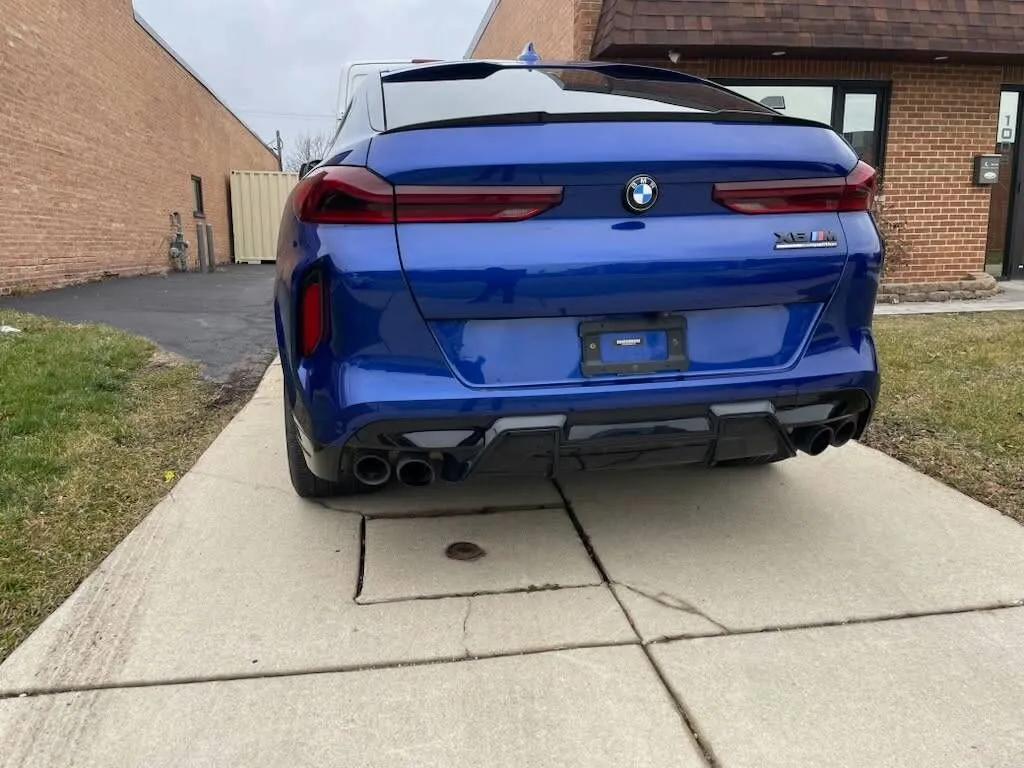 BMW X6 M completed rear after collision repair